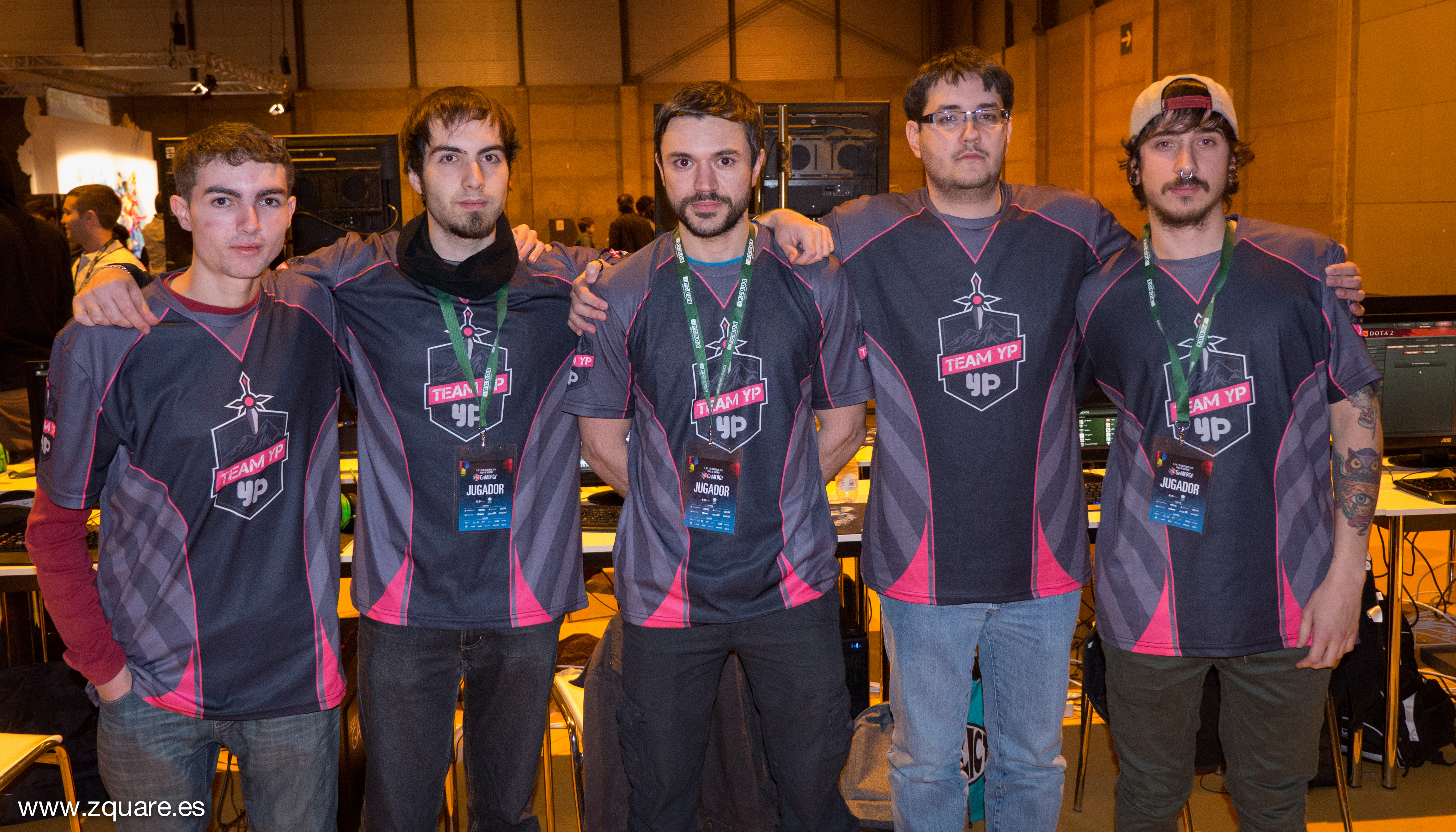 Team photo at Dota 2 event